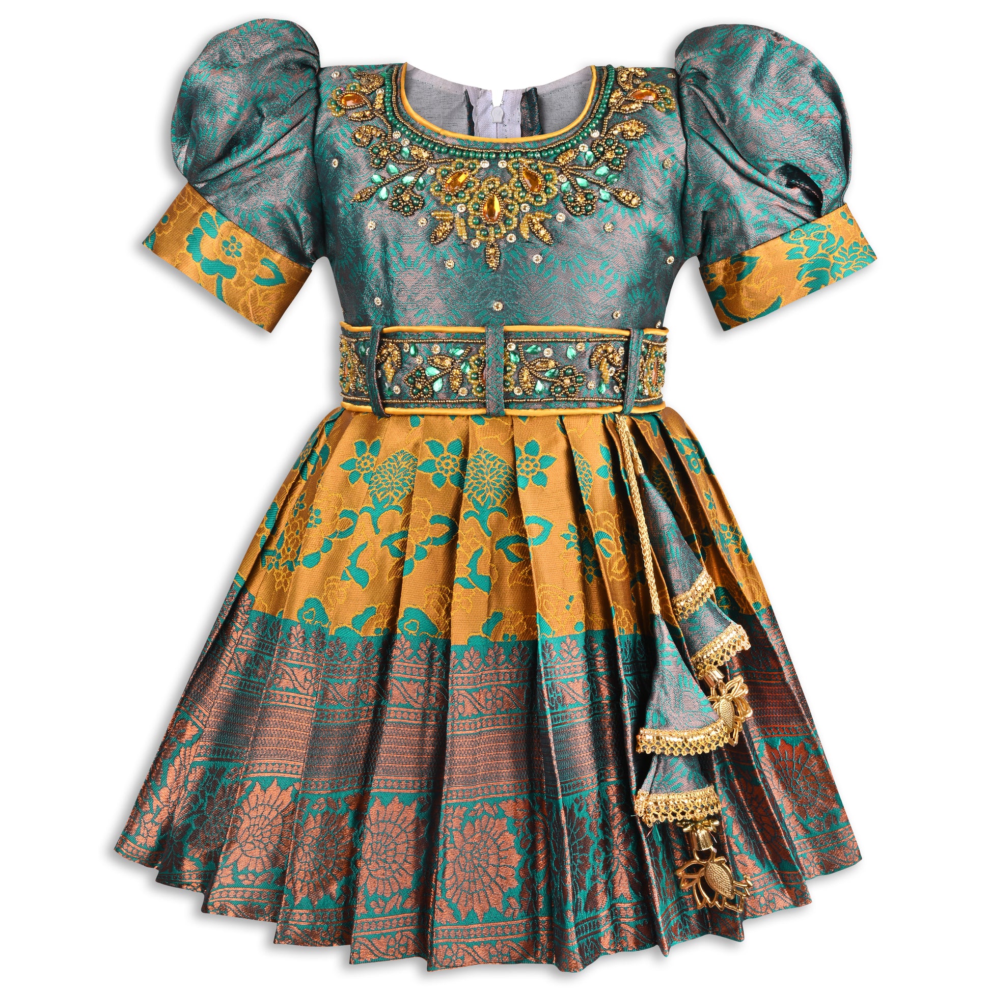 Buy Premium Baby Girls Ethnic Silk Pattu Pavadai Dress Online | Baby Girls Ethnic Dresses