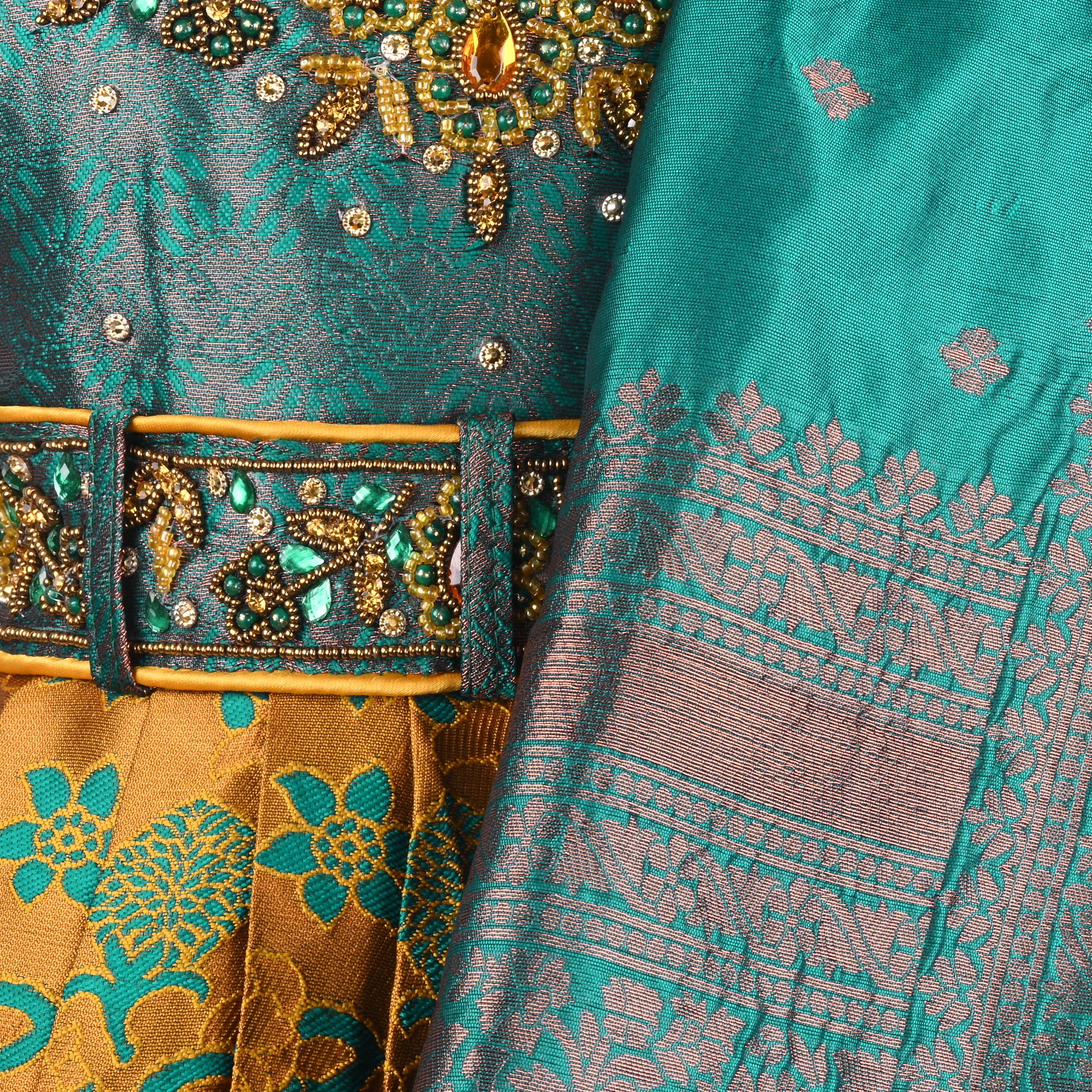 Buy Premium Baby Girls Ethnic Silk Pattu Pavadai Dress Online | Baby Girls Ethnic Dresses
