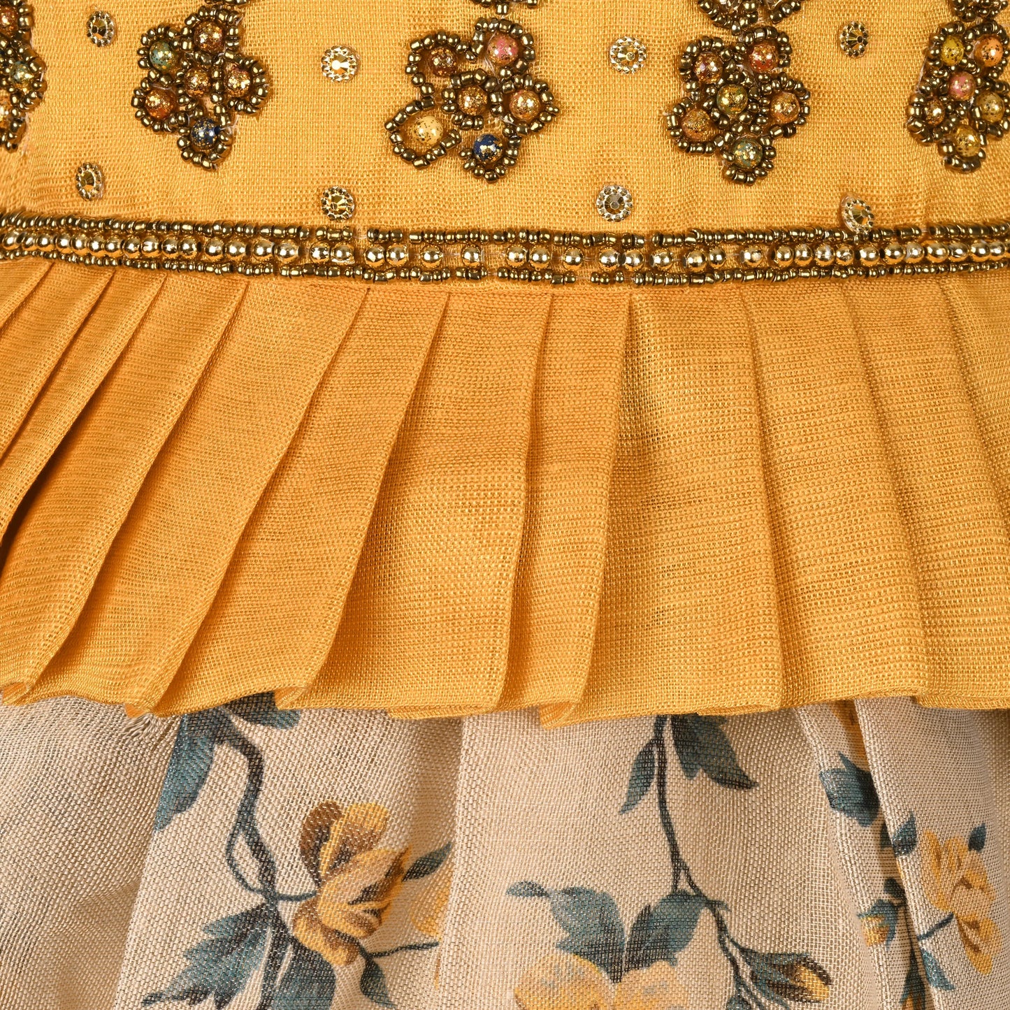 Girls Art Silk Embroidered Party Dress with Tassel Detail | Elegant Kids Festive & Occasion Wear