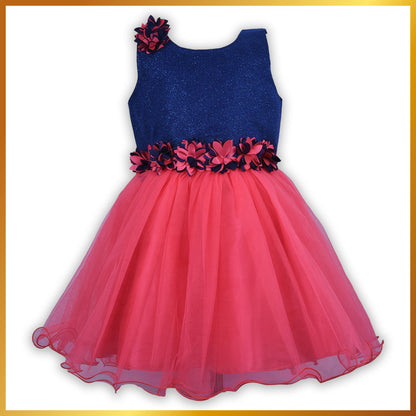 Girls Frock With Flower Design