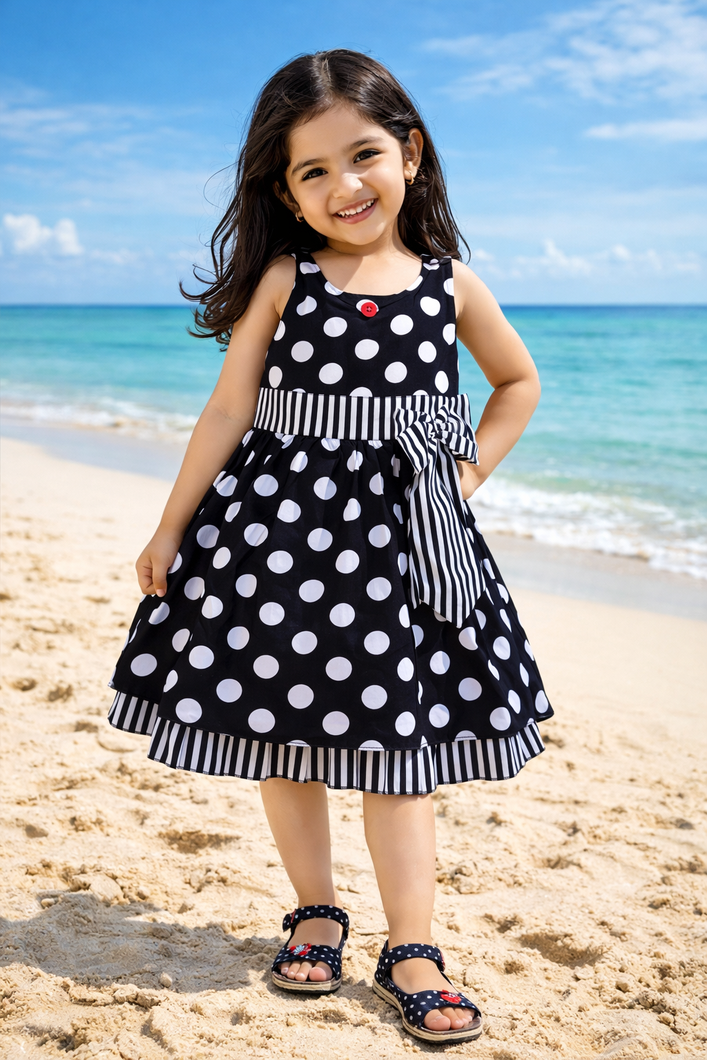 Wish Karo Baby Girl's A-Line Knee Length Dress(FRB125w)