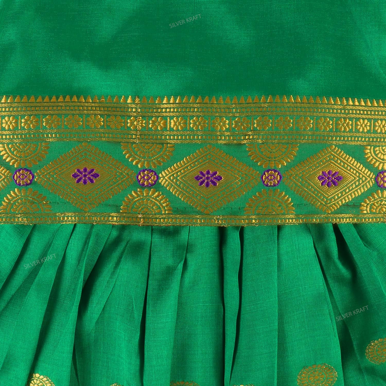 Baby Girls Ethnic Silk Pattu Pavadai Dress | Girls' Lehenga Choli
