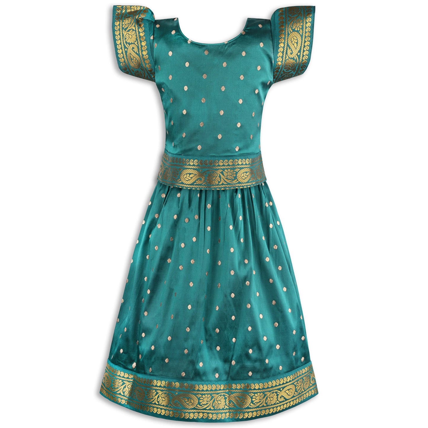 Girls Pattu Pavadai Art Silk Lehenga Choli – Traditional Stitched Ethnic Wear