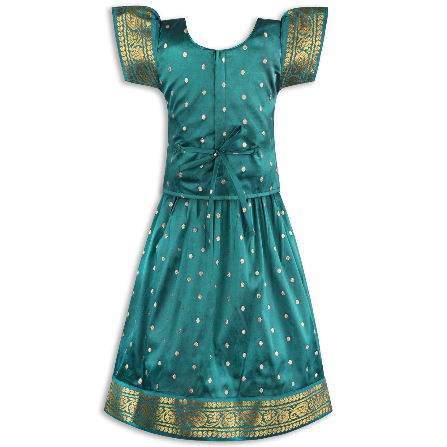 Girls Pattu Pavadai Art Silk Lehenga Choli – Traditional Stitched Ethnic Wear