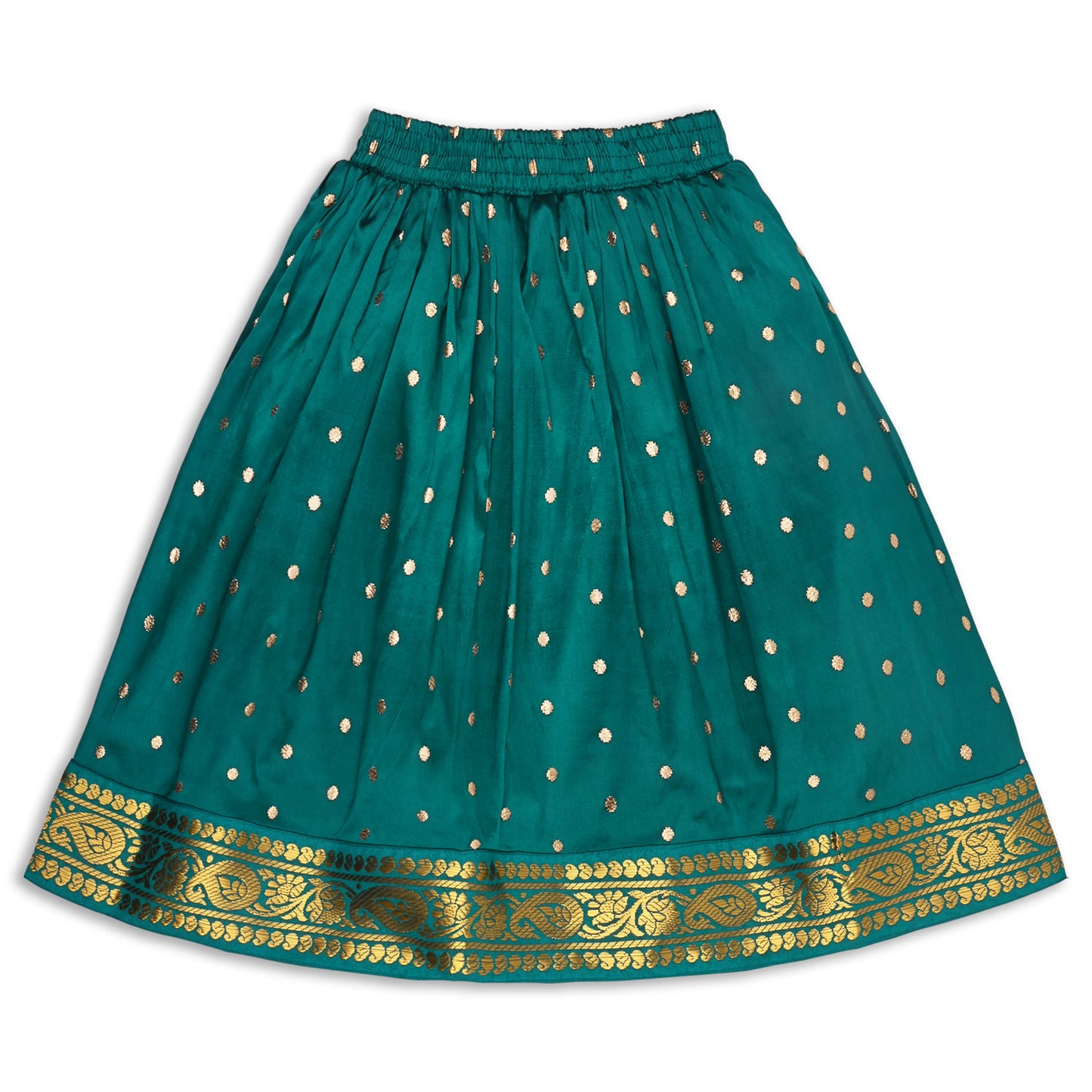 Girls Pattu Pavadai Art Silk Lehenga Choli – Traditional Stitched Ethnic Wear