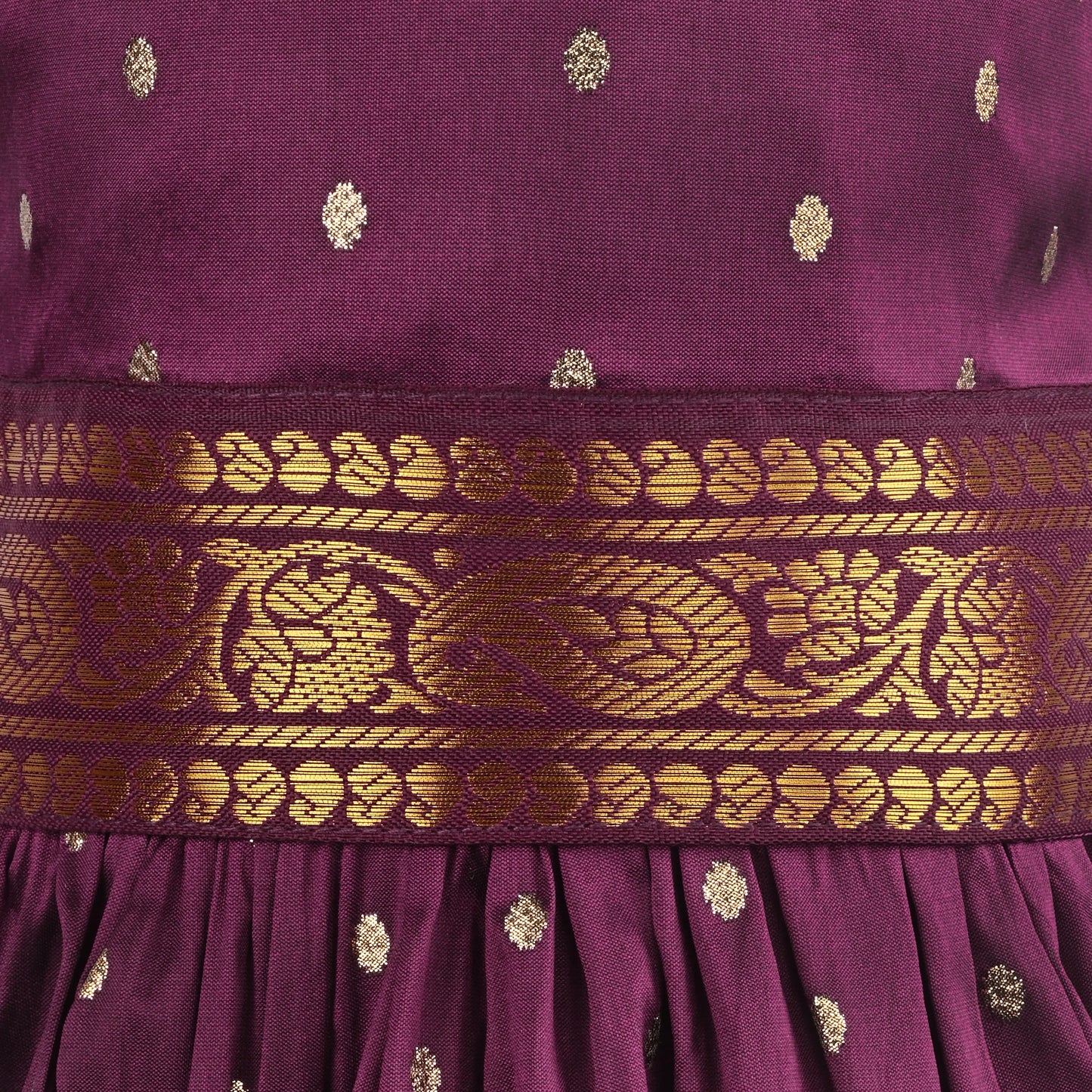 Girls Pattu Pavadai Art Silk Lehenga Choli – Traditional Stitched Ethnic Wear