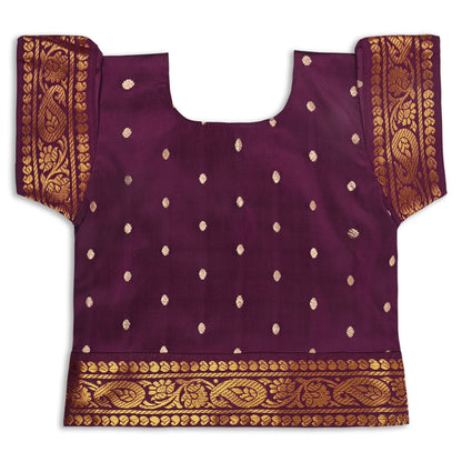 Girls Pattu Pavadai Art Silk Lehenga Choli – Traditional Stitched Ethnic Wear