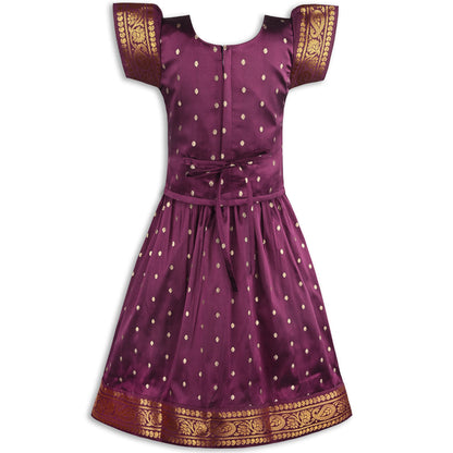 Girls Pattu Pavadai Art Silk Lehenga Choli – Traditional Stitched Ethnic Wear