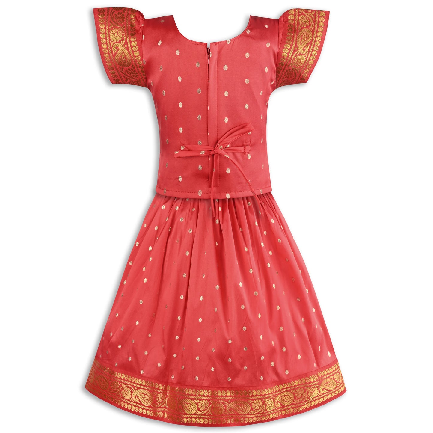 Girls Pattu Pavadai Art Silk Lehenga Choli – Traditional Stitched Ethnic Wear