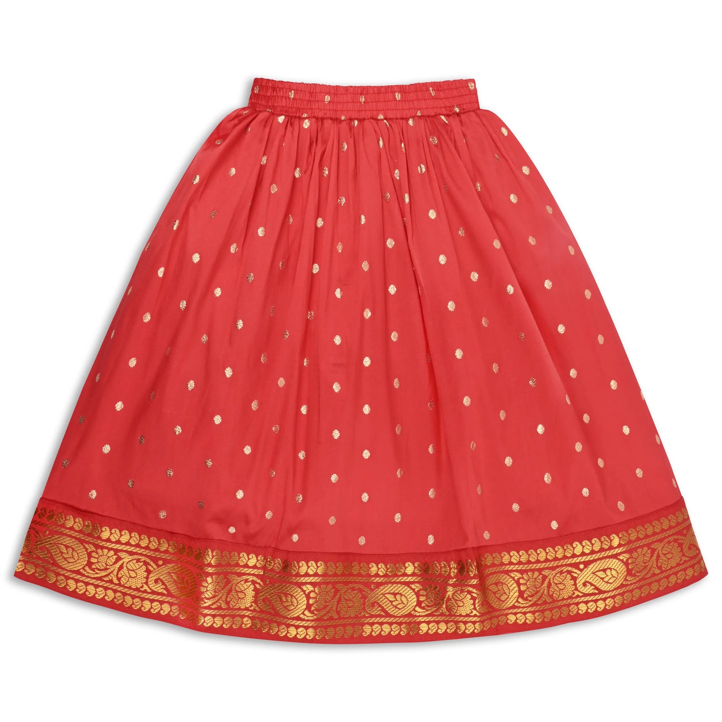 Girls Pattu Pavadai Art Silk Lehenga Choli – Traditional Stitched Ethnic Wear