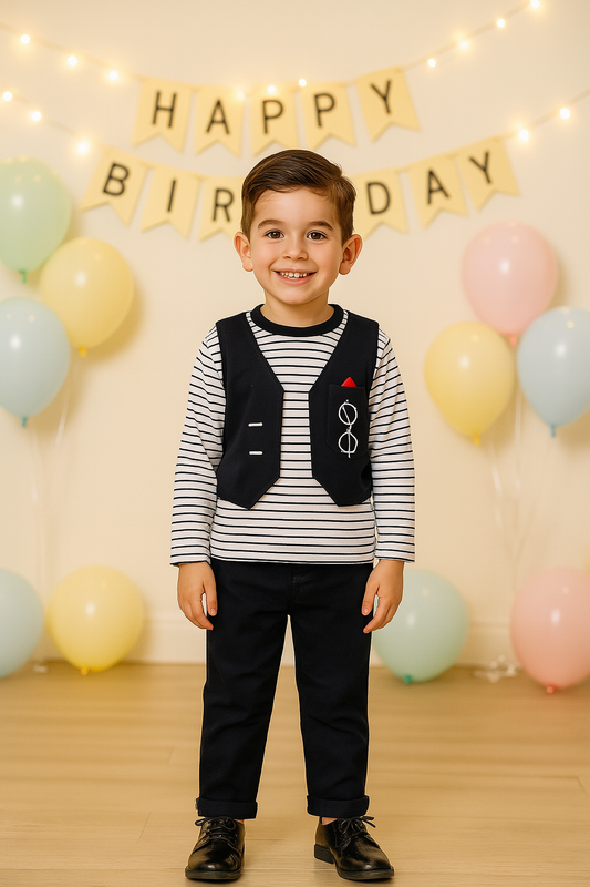 Wish Karo Cotton Clothing Set for Baby Boys hfs611blk