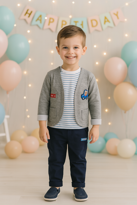 Wish Karo Cotton Clothing Set for Baby Boys hfs613blu