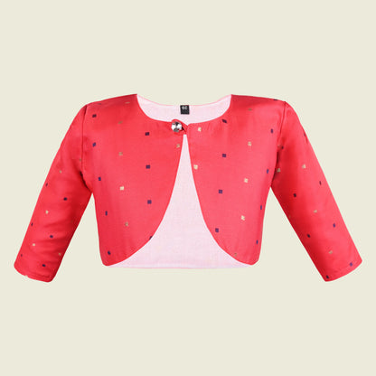 Baby Girls Satin Party Shrug | Elegant Satin Jacket for Frocks & Gowns | Pink Festive & Wedding Wear Shrug