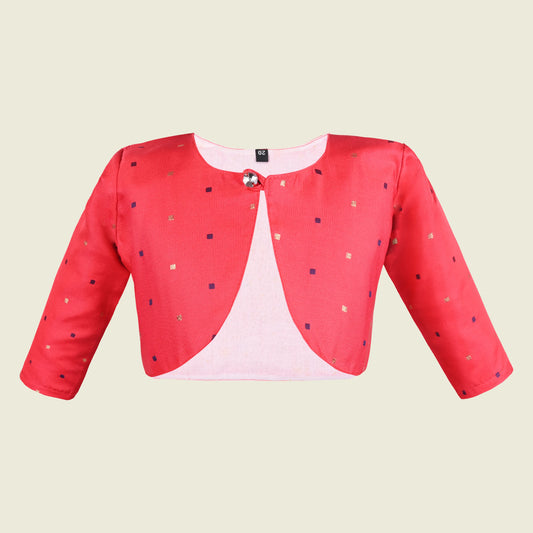 Baby Girls Satin Party Shrug | Elegant Satin Jacket for Frocks & Gowns | Pink Festive & Wedding Wear Shrug