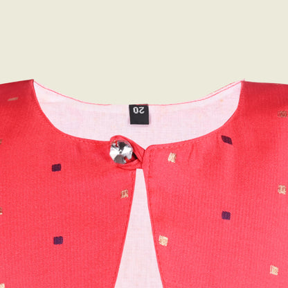 Baby Girls Satin Party Shrug | Elegant Satin Jacket for Frocks & Gowns | Pink Festive & Wedding Wear Shrug