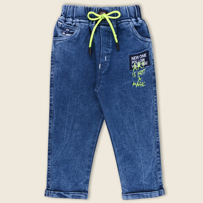 Boys Cotton Elastic Casual Trouser