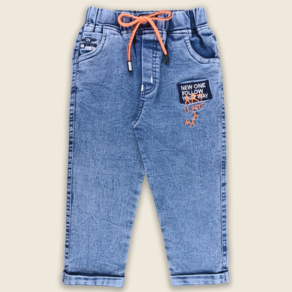 Boys Cotton Elastic Casual Trouser