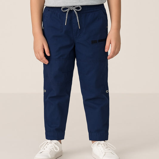 Boys Cotton Elastic Waist Casual Trouser