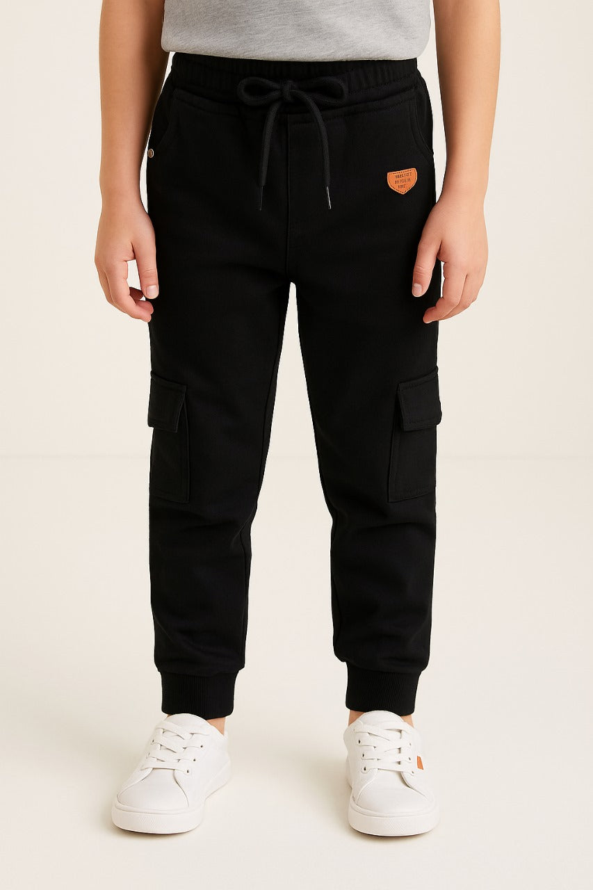 Boys Cotton Elastic Casual Trouser