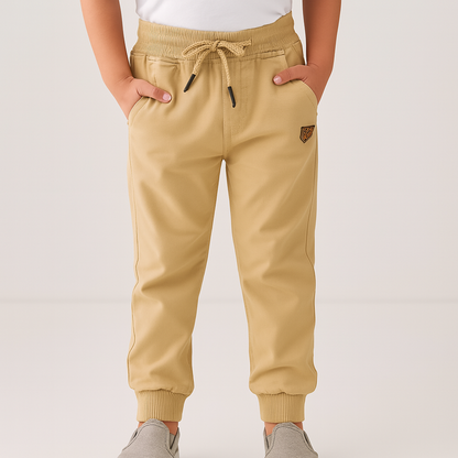 Boys Cotton Elastic Casual Trouser