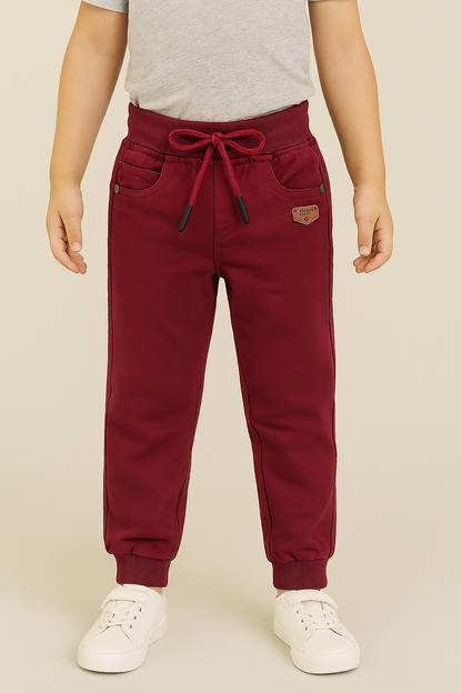 Boys Cotton Elastic Casual Trouser