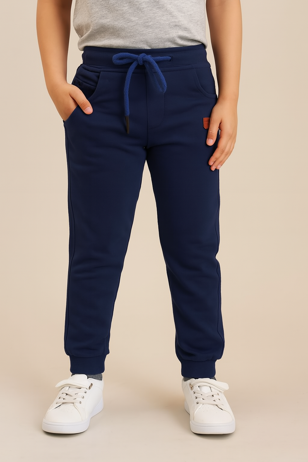 Boys Cotton Elastic Casual Trouser