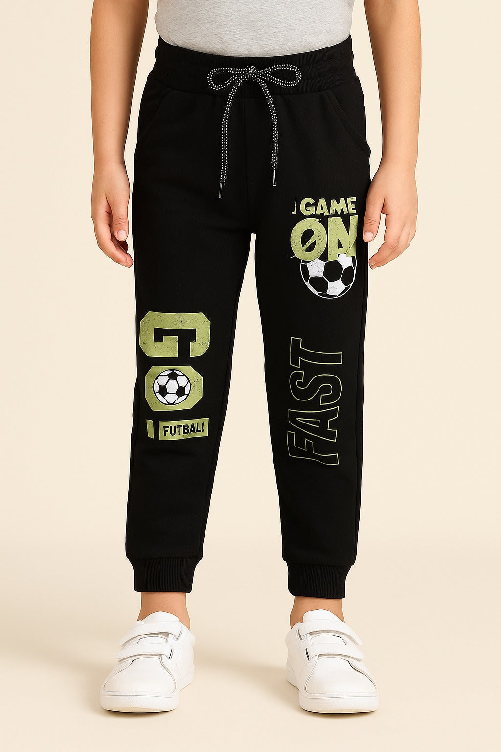 Boys Edgy Print Elastic Casual Jogger