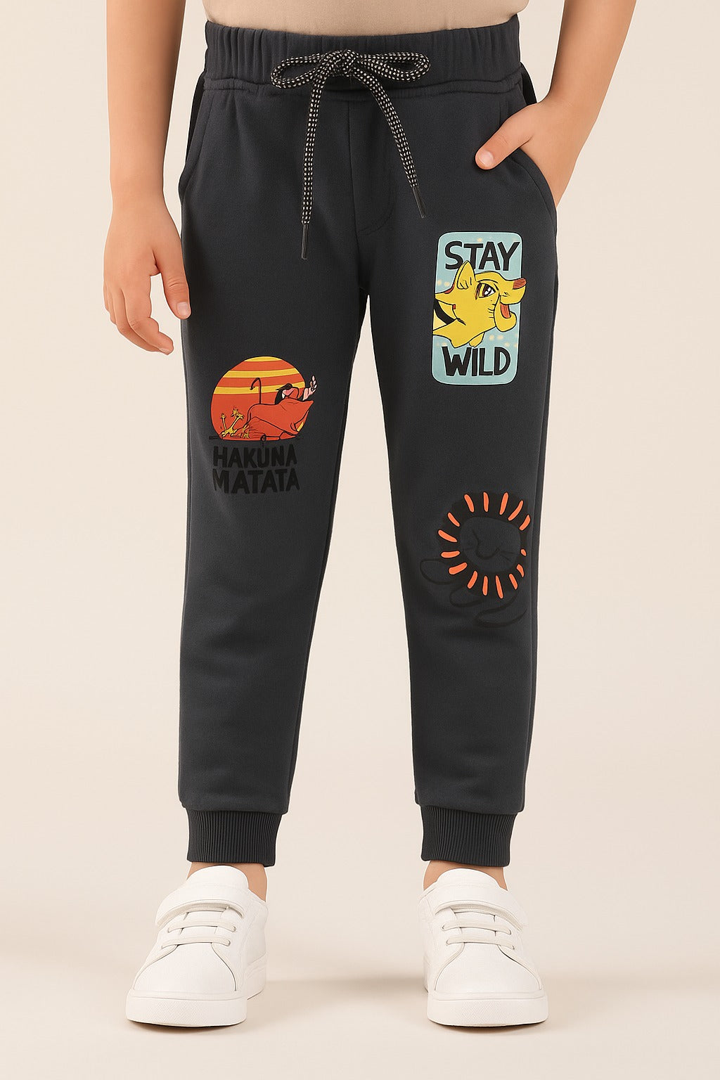 Boys Edgy Print Elastic Casual Jogger
