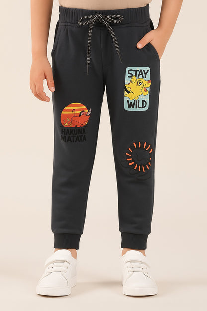Boys Edgy Print Elastic Casual Jogger