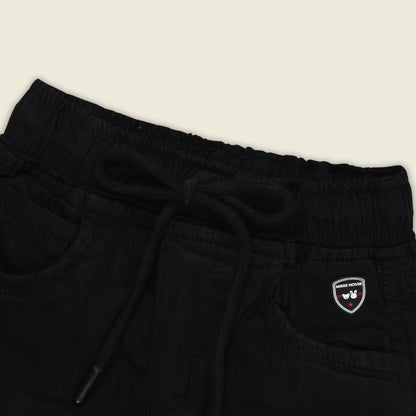 Boys Cotton Denim Cargo Joggers – Soft & Stretchable Pants