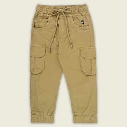Boys Cotton Denim Cargo Joggers – Soft & Stretchable Pants