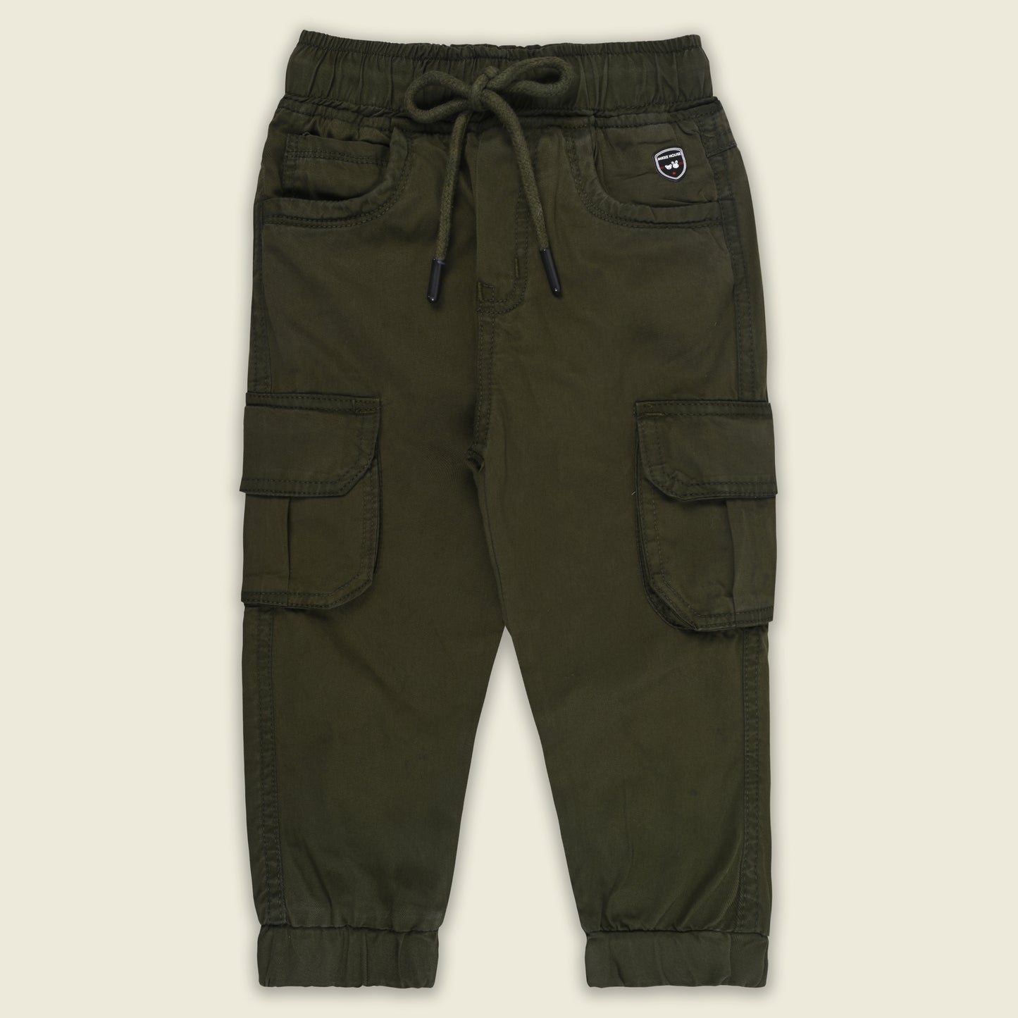 Boys Cotton Denim Cargo Joggers – Soft & Stretchable Pants