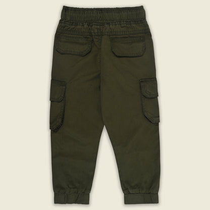 Boys Cotton Denim Cargo Joggers – Soft & Stretchable Pants