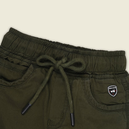 Boys Cotton Denim Cargo Joggers – Soft & Stretchable Pants