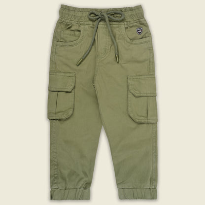 Boys Cotton Denim Cargo Joggers – Soft & Stretchable Pants