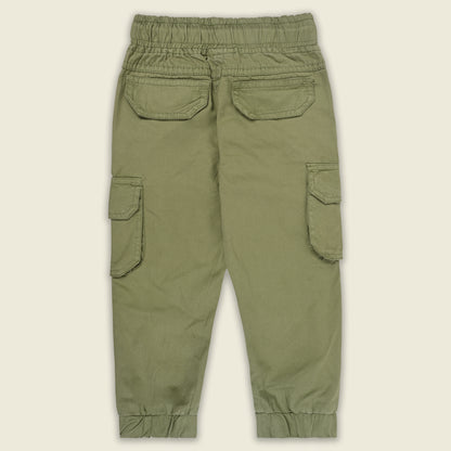 Boys Cotton Denim Cargo Joggers – Soft & Stretchable Pants