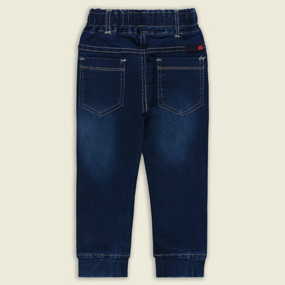 Boys Cotton Denim Jogger Jeans with Drawstring