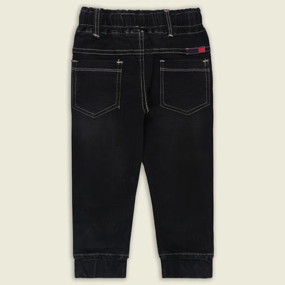 Boys Cotton Denim Jogger Jeans with Drawstring