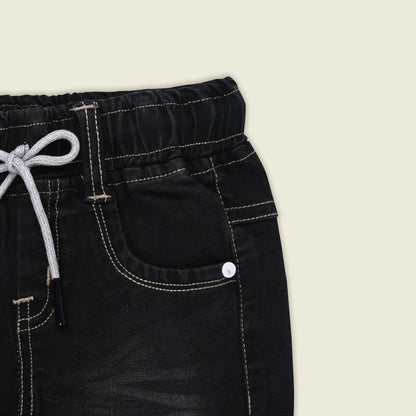 Boys Cotton Denim Jogger Jeans with Drawstring