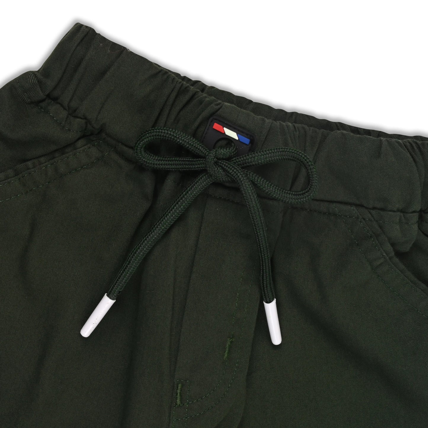 Boys Cotton Denim Cargo Jogger Pants with Drawstring Waist