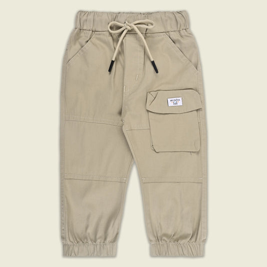 Boys Cotton Cargo Jogger Pants with Drawstring