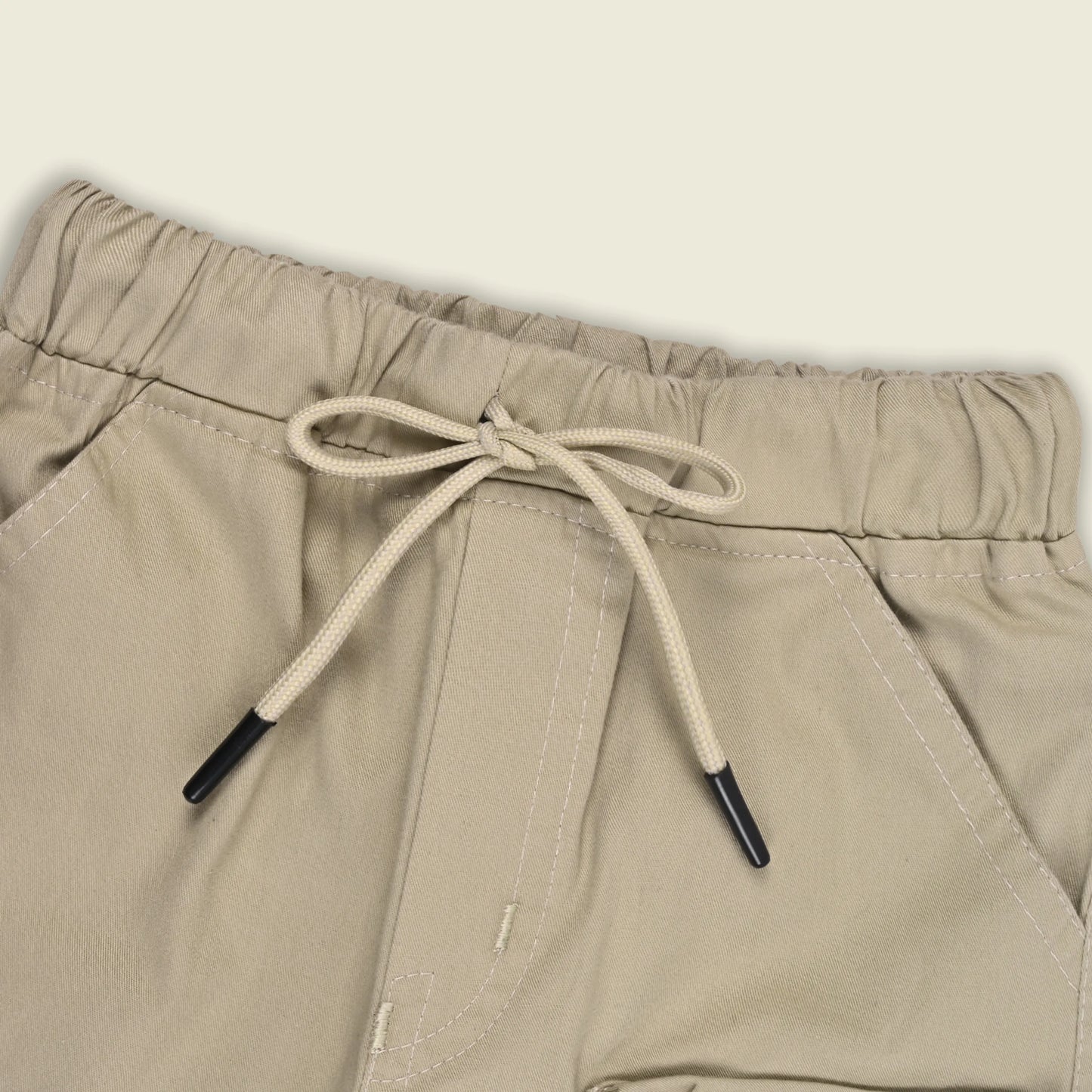 Boys Cotton Cargo Jogger Pants with Drawstring