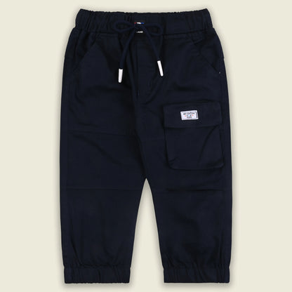 Boys Cotton Cargo Jogger Pants with Drawstring
