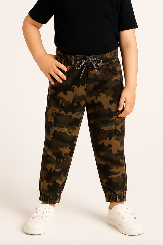 Boys Camouflage Printed Jogger Fit Jeans