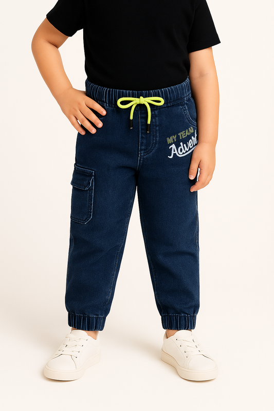 Boys Printed Regular Fit Casual Jeans