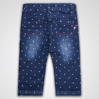 Girls 3/4th Embroidered Jeans
