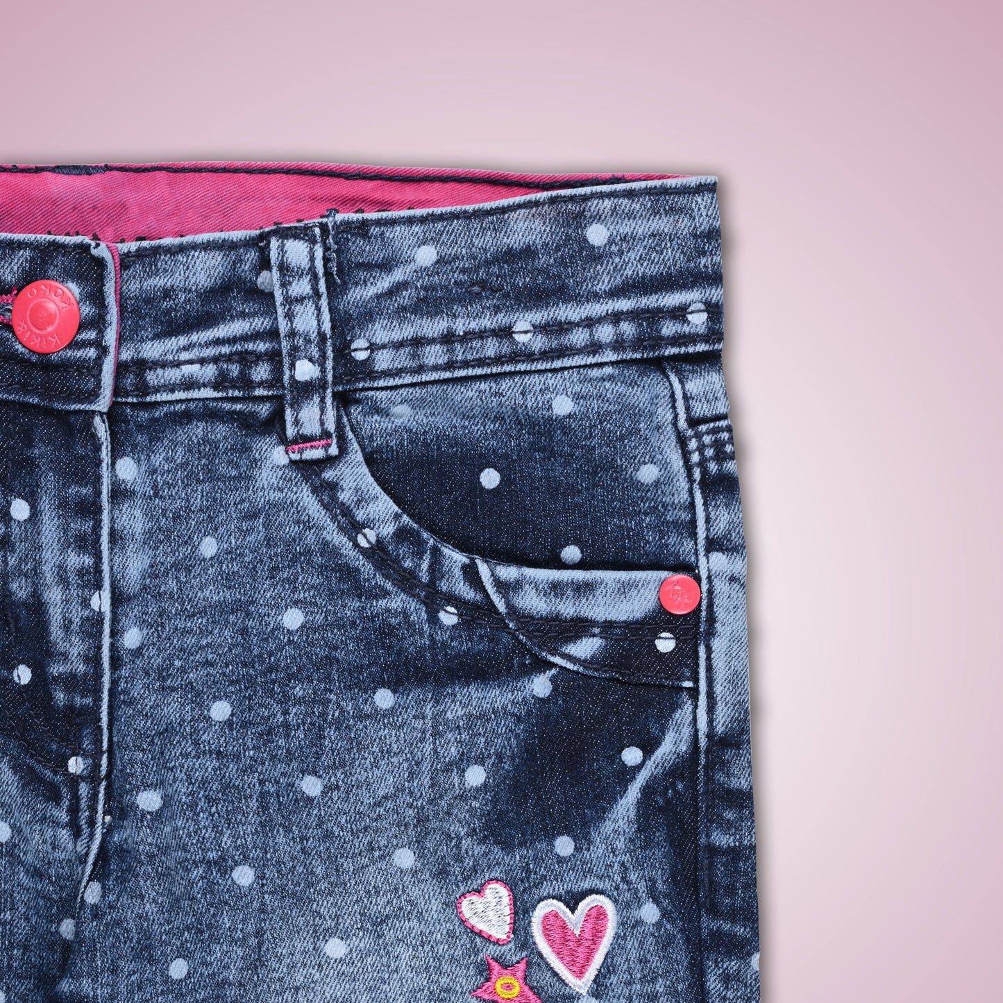 Girls 3/4th Embroidered Jeans