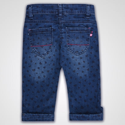 Girls 3/4th Embroidered Jeans