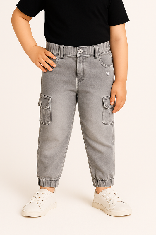 Boys Jogger Fit Solid Jeans