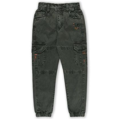 Boys Elastic Waist Cargo Denim Trouser